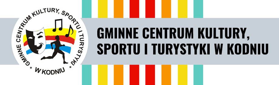 logo z napisem: Gminne Centrum Kultury, Ssportu i Turystyki w Kodniu