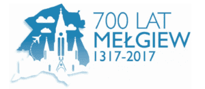 Znak informacji: 700 lat Mełgiew 1317-2017