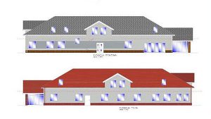 Architektoniczny projekt graficzny elementu zewnętrznego budynku