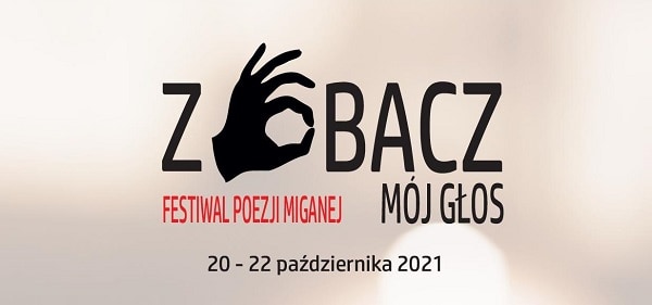 Grafika promująca festiwa poezji miganej