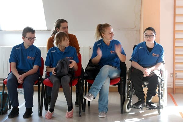 Uczestnicy lubelskiego turnieju boccia