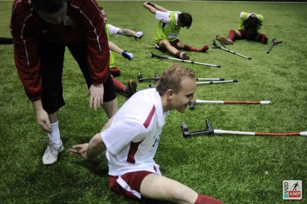 Rozgrzewka piłkarska.