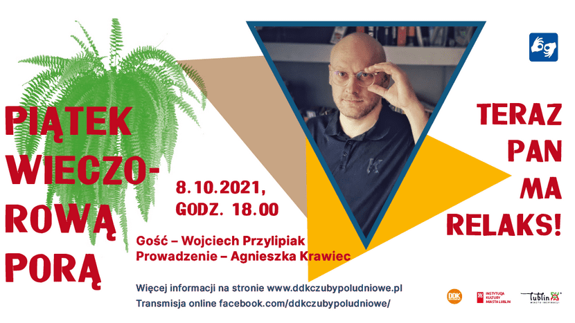 Plakat promujący wydarzenie Piątek wieczorową porą