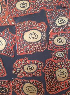 Obraz pod tytułem "Osady ludzkie". Abstrakcja.