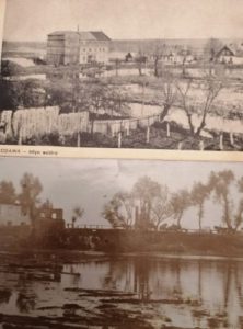 Włodawa na starej pocztówce – młyn wodny oraz jego ruiny