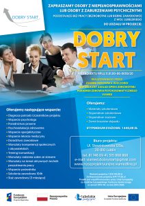 Plakat promujący projekt "Dobry Start"