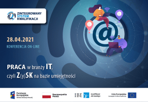 Baner promujący konferencję pt. Praca w branży IT, czyli Z(y)SK na bazie umiejętności
