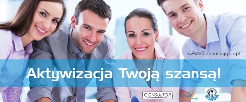 Baner promocyjny z napisem: Aktywizacja Twoją szansą!