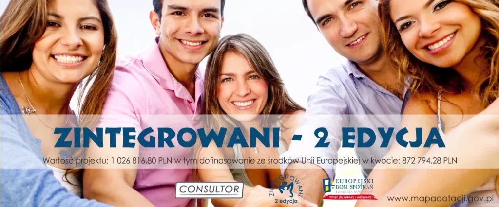 Baner promujący projekt Zintegrowani - 2 edycja