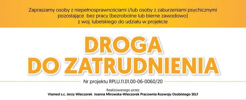 Baner promujący projekt pt. Droga do zatrudnienia