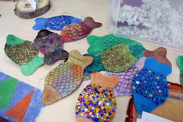 Rybki z materiałów