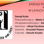 Zarząd PSONI Koła w Łęcznej w latach 2019 - 2022. Zarząd Koła: Przewodnicząca - Maria Lisek - Zięba; Wiceprzewodniczący - Kazimierz Szul; Sekretarz - Alicja Paczkowska' Skarbnik - Krzysztof Piasecki; Członek - Danuta Kozdra.