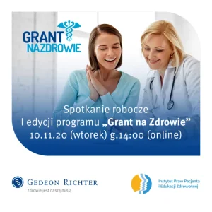 Plakat promujący Spotkanie robocze I edycji Programu Grant na Zdrowie