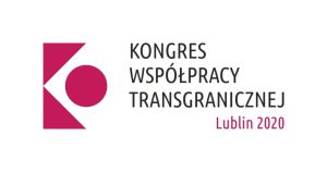 Baner z Logotypem Kongresu Współpracy Transgranicznej. Poniżej tekst: Lublin 2020