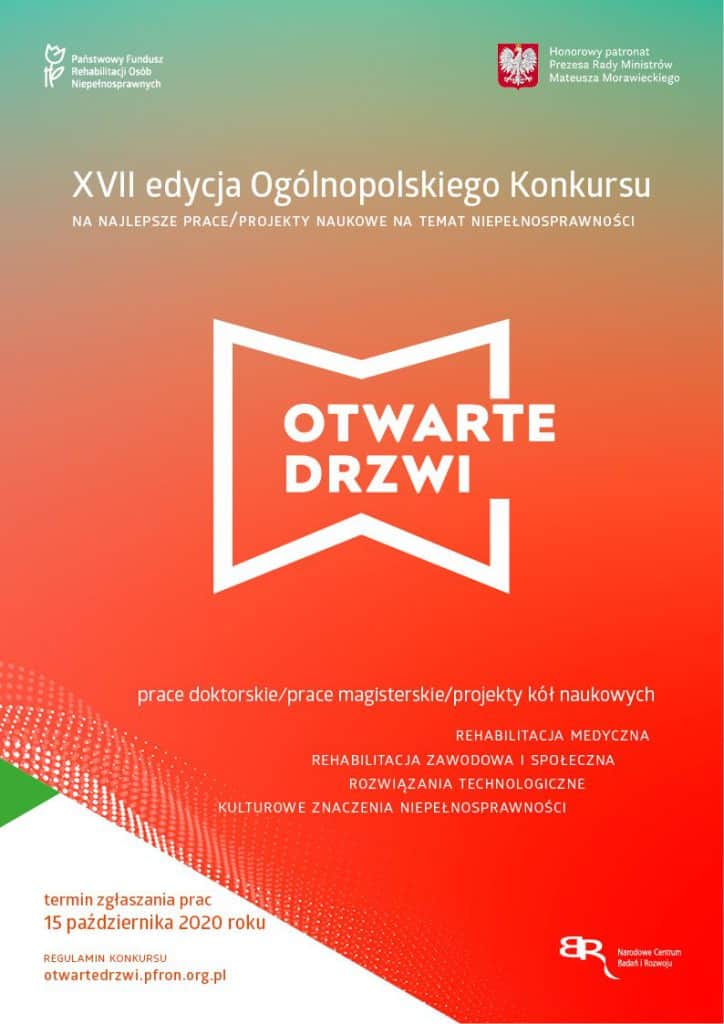 Plakat promujący XVII edycję Konkursu Otwarte drzwi