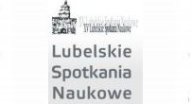 Logo Lubelskiego Spotkania Naukowego - Szkic Bramy Krakowskiej w lewym górnym rogu nad napisem.