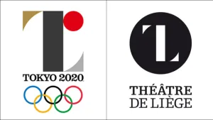 Porównanie podobieństwa poprzedniego proponowanego logo igrzysk paraolimpijskich w Tokio 2020 do loga Teatru De Liege w Belgii. W obu przypadkach wygląda to jak identycznie wyprostowana litera Z.
