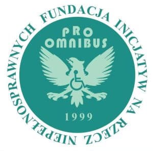Lofo z napisem: Fundacja Inicjatyw na Rzecz Niepełnosprawnych "Pro Omnibus" 1999