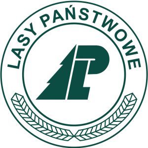 Logo z napisem: Lasy Państwowe.