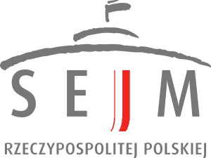 Logo z napisem: Sejm Rzeczypospolitej Polskiej.