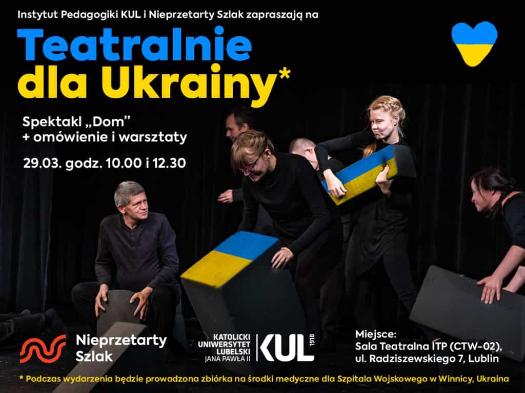 Baner graficzny promujący akcję Teatralnie dla Ukrainy