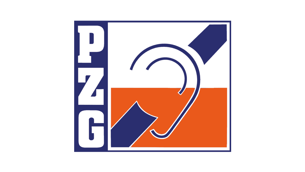 Grafika z napisem: “PZG”