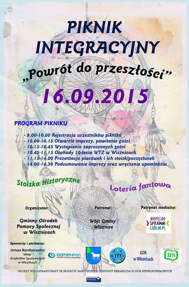 Plakat promujący piknik integracyjny