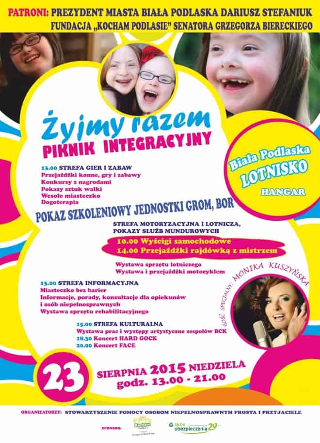 Plakat promujący piknik integracyjny Żyjmy razem
