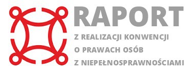 Logotyp raportu z realizacji Konwencji o prawach osób z niepełnosprawnościami