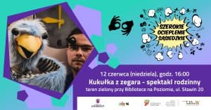 Baner promujący Teatr w Ogrodzie "Kukułka z zegara"