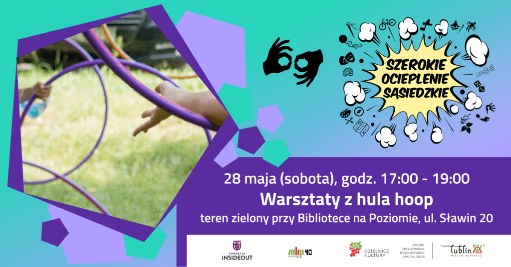 Plakat promujący Warsztaty z hula hoop