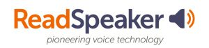 Logotyp ReadSpeaker pioneering voice technology