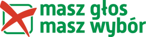 Logo z napisem:” masz głos, masz wybór”.