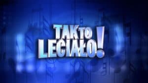 Plakat tak to leciało z wykrzyknikiem. Tło niebieskie.