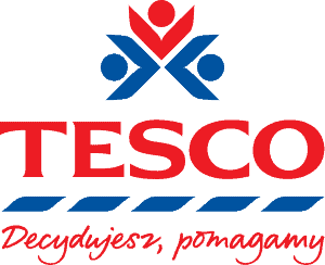 Napis: “TESCO, decydujesz, pomagamy”.