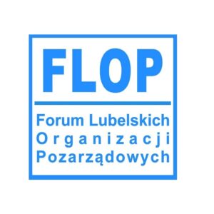 Logo Forum lubelskich ogrganizacji poza rządowych. Bałe tło