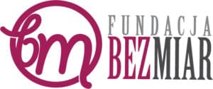 logo Fundacja bez miar. Na białym tle.