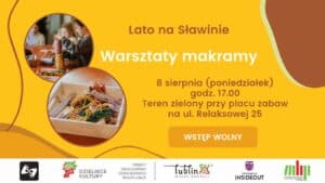 Plakat promujący Warsztaty makramy