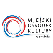 Lgo miejsckiego ośrodka kultury w świdniku. Napisyy na białym tle