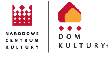 Logo domu kultury na białym tle.