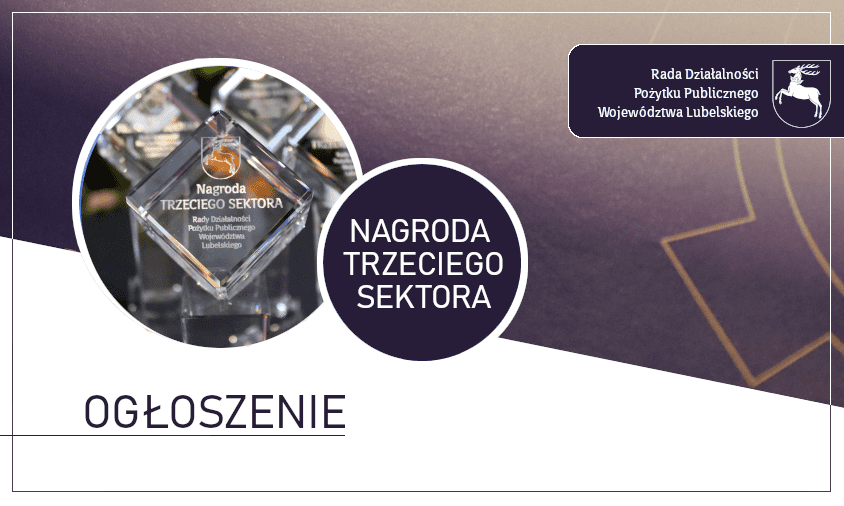 Baner promujący konkurs Nagroda Trzeciego Sektora