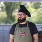 Kucharz z fartuchem z nadrukiem: Czas na grill