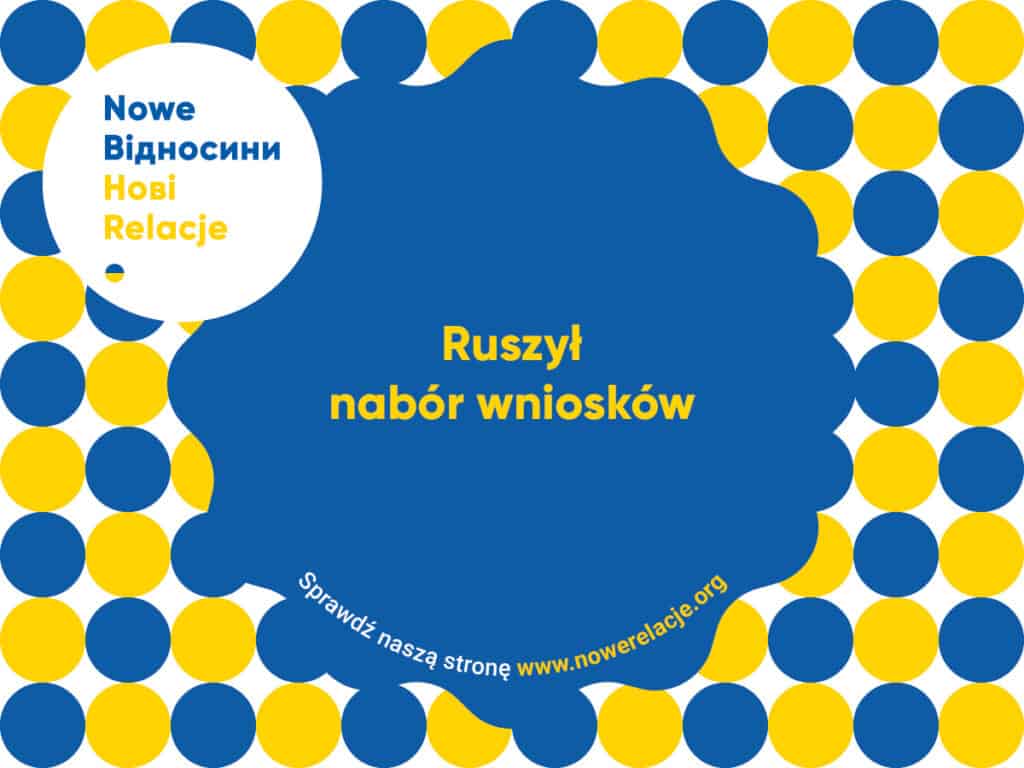 Baner z tekstem: Ruszył nabór wniosków