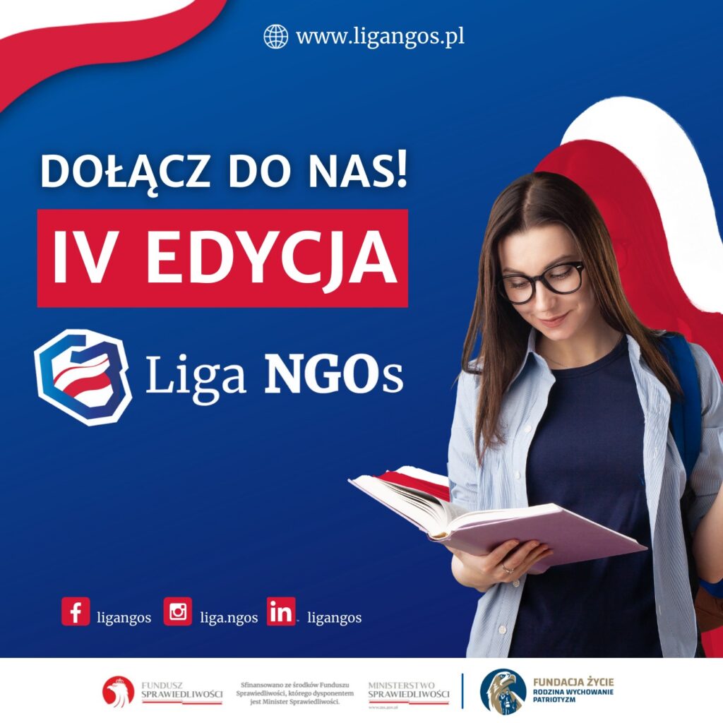Plakat promujący rekrutację do IV edycji Ligi NGOs