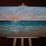 Obraz pochodzący z galerii prac osób z niepełnosprawnością, prezentowanych podczas Wielkiej Gali Integracji