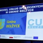 Ekran prezentacji pt. „Model Usług Społecznych w Gminie Bełżyce”