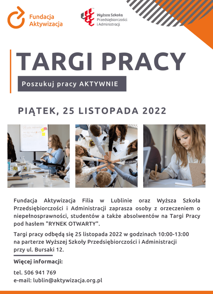 Plakat promujący Targi Pracy