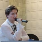 Pani Beata Krzywicka-Nowosad (Specjalista ds. współpracy z administracją publiczną Oddział Lubelski PFRON), podczas wystąpienia pt. „Program wyrównywania różnic między regionami)