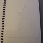 Pochodząca z książki pt. “Lublin. Przewodnik z ilustracjami dotykowymi. Ilustracje. Tom 2 z 2”, ilustracja dotykowa pomnika Jana Pawła II i Stefana Wyszyńskiego „Homagium”, znajdującego się na skrzyżowaniu alejek na dziedzińcu głównego gmachu Katolickiego Uniwersytetu Lubelskiego w Lublinie