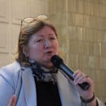 Pani dr hab. Anna Prokopiak (Prezes Fundacji ALPHA), podczas wystąpienia pt. “Prezentacja działalności Fundacji ALPHA”